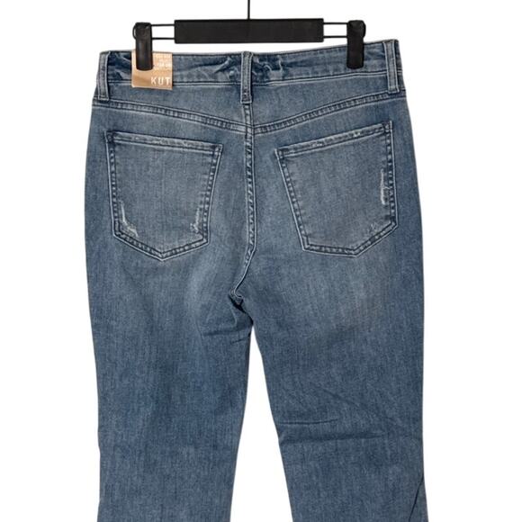 NWT Kut From The Kloth Kelsey High Rise Fab Ab Ankle Flare Medium Wash Size 4 - Picture 10 of 13